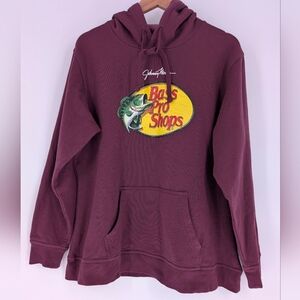 Bass Pro Shops Purple and Brown Hoodie Sweatshirt‎